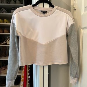 Topshop Cropped Crewneck Sweatshirt